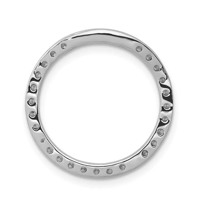 Necklaces 14k White Gold 12ct Real Diamond Circle Chain Slide Goldia