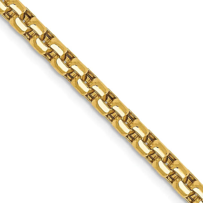 Necklaces 14K Yellow Gold 18 inch 36mm SemiSolid Round Box with Lobster Clasp Chain Necklace MDS Necklaces 14K Yellow Gold 18 inch 36mm SemiSolid Round Box with Lobster Clasp Chain Necklace MDS