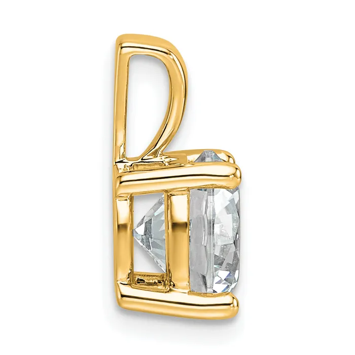 Necklaces 14k Yellow Gold 2 12 Ct Lab Grown Diamond VSSI G Round Four Prong Pendant Goldia