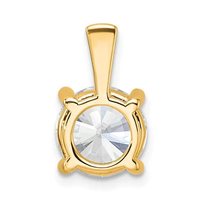 Necklaces 14k Yellow Gold 2 12 Ct Lab Grown Diamond VSSI G Round Four Prong Pendant Goldia