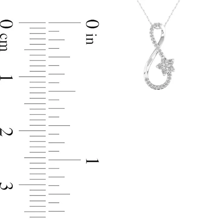 Necklaces Goldia 02 CT TW Natural Diamond Star Infinity Pendant in 10K White Gold Necklaces Goldia 02 CT TW Natural Diamond Star Infinity Pendant in 10K White Gold