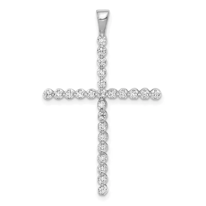 Necklaces Goldia 14k White Gold 14 Ct Lab Grown Diamond VSSI G Cross Pendant