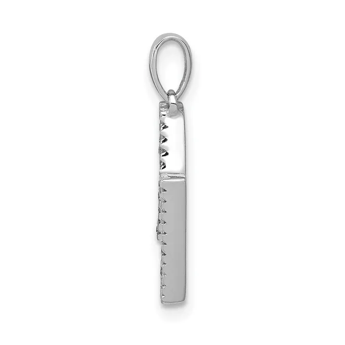 Necklaces Goldia 14K White Gold Real Diamond Letter N Initial Pendant
