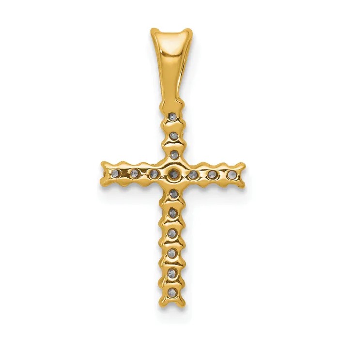 Necklaces Goldia 14k Yellow Gold 16 Ct Lab Grown Diamond VSSI G Cross Pendant