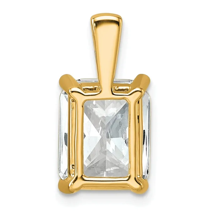 Necklaces Goldia 14k Yellow Gold 4 Ct Lab Grown Diamond VSSI G Radiant Four Prong Pendant