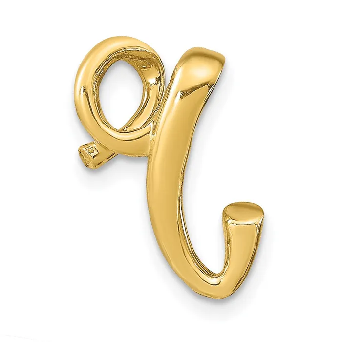 Necklaces Goldia 14k Yellow Gold Polished Letter R Initial Slide