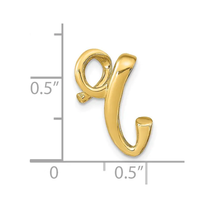 Necklaces Goldia 14k Yellow Gold Polished Letter R Initial Slide