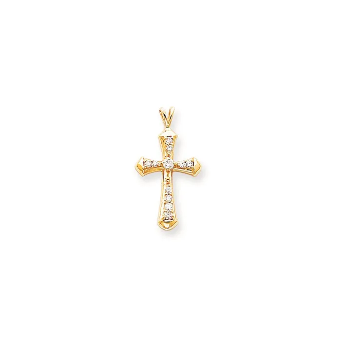 Necklaces goldiaca 14k A Diamond cross pendant