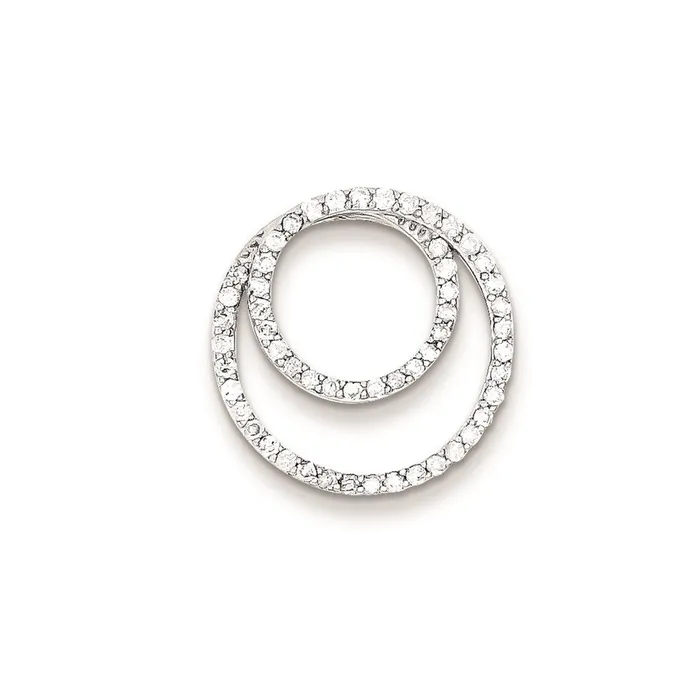 Necklaces Goldia Sterling Silver u0026 Diamond Double Circle Pendant Slide Necklaces Goldia Sterling Silver u0026 Diamond Double Circle Pendant Slide