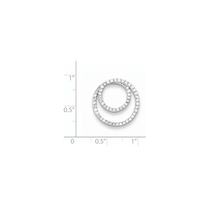 Necklaces Goldia Sterling Silver u0026 Diamond Double Circle Pendant Slide