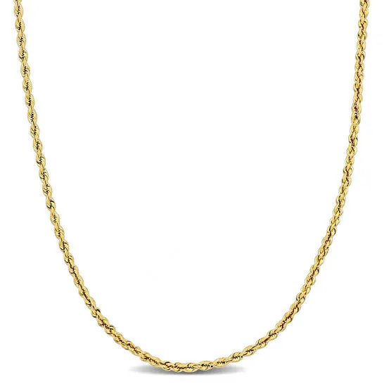 Necklaces JMS always Original Amour 19mm Super Ultra Light Hollow Rope Chain Necklace in 14k Yellow Gold 18 in Necklaces JMS always Original Amour 19mm Super Ultra Light Hollow Rope Chain Necklace in 14k Yellow Gold 18 in