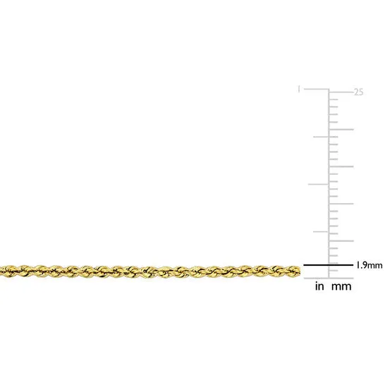 Necklaces JMS always Original Amour 19mm Super Ultra Light Hollow Rope Chain Necklace in 14k Yellow Gold 18 in Necklaces JMS always Original Amour 19mm Super Ultra Light Hollow Rope Chain Necklace in 14k Yellow Gold 18 in