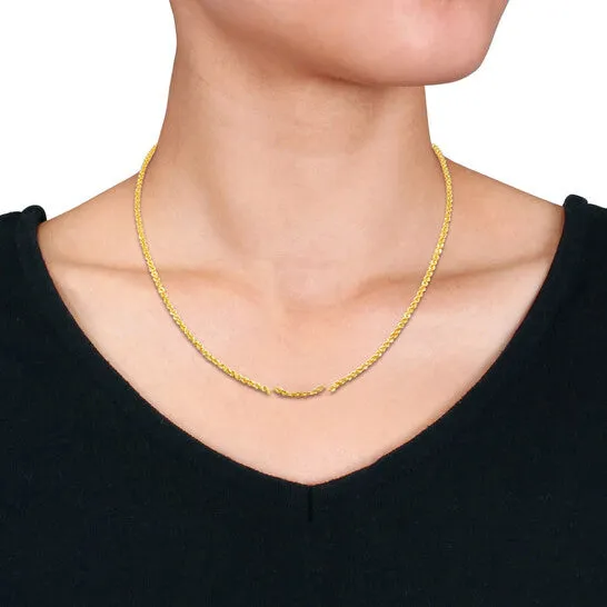 Necklaces JMS always Original Amour 19mm Super Ultra Light Hollow Rope Chain Necklace in 14k Yellow Gold 18 in Necklaces JMS always Original Amour 19mm Super Ultra Light Hollow Rope Chain Necklace in 14k Yellow Gold 18 in
