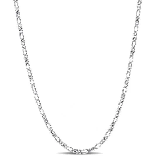 Necklaces JMS always Original AMOUR 22mm Figaro Chain Necklace In Sterling Silver 24 In Necklaces JMS always Original AMOUR 22mm Figaro Chain Necklace In Sterling Silver 24 In