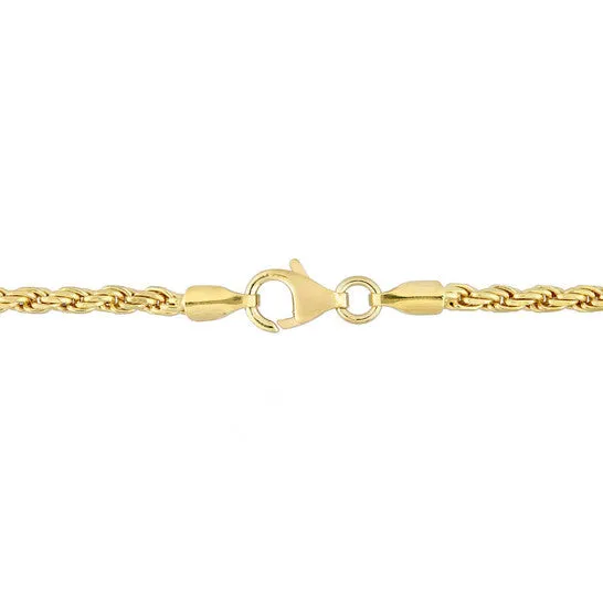 Necklaces JMS always Original AMOUR 22mm Rope Chain Necklace In Yellow Plated Sterling Silver 18 In Necklaces JMS always Original AMOUR 22mm Rope Chain Necklace In Yellow Plated Sterling Silver 18 In