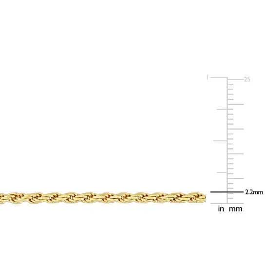 Necklaces JMS always Original AMOUR 22mm Rope Chain Necklace In Yellow Plated Sterling Silver 18 In Necklaces JMS always Original AMOUR 22mm Rope Chain Necklace In Yellow Plated Sterling Silver 18 In