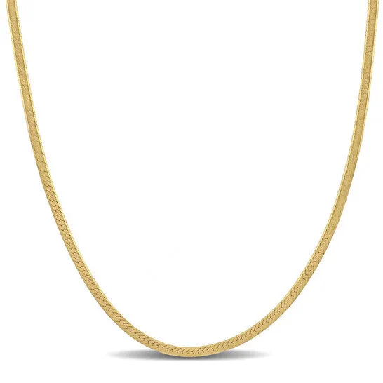 Necklaces JMS always Original AMOUR 2mm Herringbone Chain Necklace In 10K Yellow Gold 18 In Necklaces JMS always Original AMOUR 2mm Herringbone Chain Necklace In 10K Yellow Gold 18 In