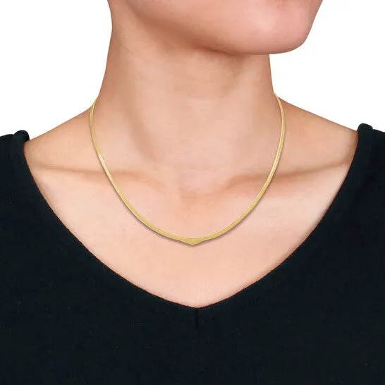 Necklaces JMS always Original AMOUR 2mm Herringbone Chain Necklace In 10K Yellow Gold 18 In Necklaces JMS always Original AMOUR 2mm Herringbone Chain Necklace In 10K Yellow Gold 18 In