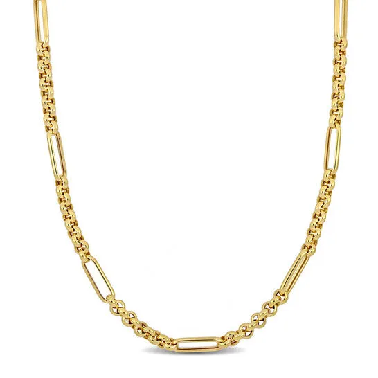 Necklaces JMS always Original AMOUR 53mm Mm Rolo Station Link Necklace In 14K Yellow Gold 24 In Necklaces JMS always Original AMOUR 53mm Mm Rolo Station Link Necklace In 14K Yellow Gold 24 In