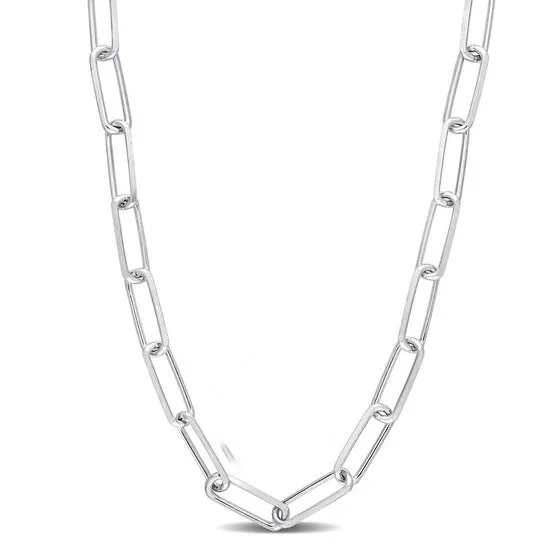 Necklaces JMS always Original AMOUR 5mm Diamond Cut Paperclip Chain Necklace In Sterling Silver 24 In