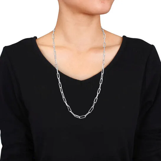 Necklaces JMS always Original AMOUR 5mm Diamond Cut Paperclip Chain Necklace In Sterling Silver 24 In Necklaces JMS always Original AMOUR 5mm Diamond Cut Paperclip Chain Necklace In Sterling Silver 24 In