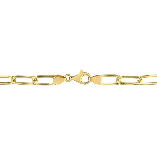 Necklaces Original AMOUR 6mm Paperclip Chain Necklace In Yellow Plated Sterling Silver 16 In JMS always Necklaces Original AMOUR 6mm Paperclip Chain Necklace In Yellow Plated Sterling Silver 16 In JMS always