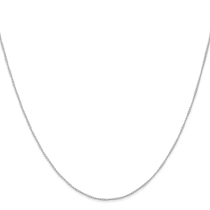 Necklaces QGold 10k White Gold 5mm Carded Curb Chain Necklace Necklaces QGold 10k White Gold 5mm Carded Curb Chain Necklace