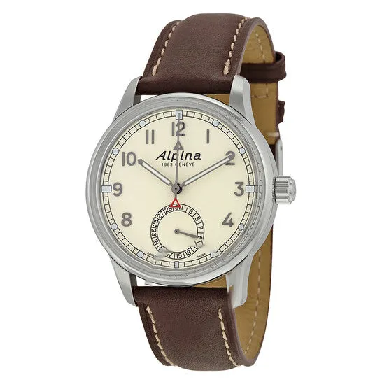 Original Alpina Manufacture Tribute To Alpina Kim Cream Opaline Dial Brown Leather Mens Watch AL710KM4E6 JMS always Watches Original Alpina Manufacture Tribute To Alpina Kim Cream Opaline Dial Brown Leather Mens Watch AL710KM4E6 JMS always Watches
