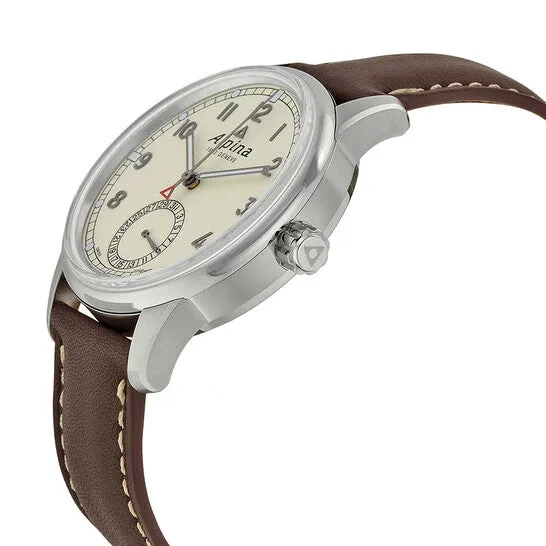 Original Alpina Manufacture Tribute To Alpina Kim Cream Opaline Dial Brown Leather Mens Watch AL710KM4E6 JMS always Watches Original Alpina Manufacture Tribute To Alpina Kim Cream Opaline Dial Brown Leather Mens Watch AL710KM4E6 JMS always Watches