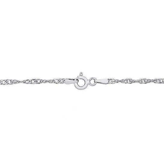 Original AMOUR 19mm Diamondcut Singapore Necklace In 14K White Gold 18 In JMS always Necklaces Original AMOUR 19mm Diamondcut Singapore Necklace In 14K White Gold 18 In JMS always Necklaces