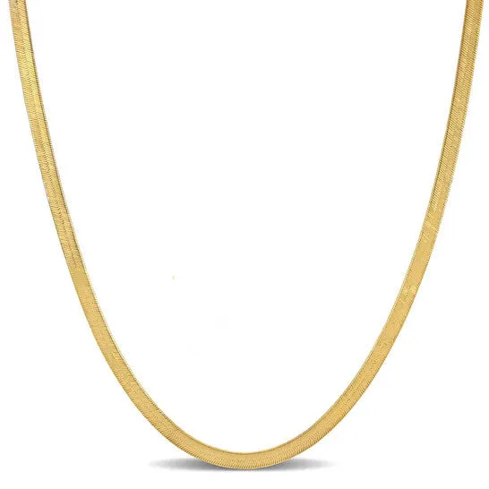 Original AMOUR 35mm Flex Herringbone Chain Necklace In 10K Yellow Gold 24 In JMS always Necklaces Original AMOUR 35mm Flex Herringbone Chain Necklace In 10K Yellow Gold 24 In JMS always Necklaces