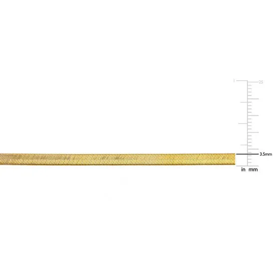 Original AMOUR 35mm Flex Herringbone Chain Necklace In 10K Yellow Gold 24 In JMS always Necklaces Original AMOUR 35mm Flex Herringbone Chain Necklace In 10K Yellow Gold 24 In JMS always Necklaces