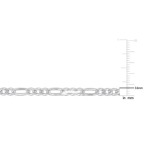 Original AMOUR 38mm Figaro Chain Necklace In Sterling Silver 18 In JMS always Necklaces Original AMOUR 38mm Figaro Chain Necklace In Sterling Silver 18 In JMS always Necklaces