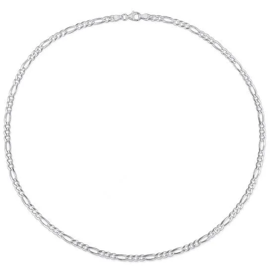 Original AMOUR 38mm Figaro Chain Necklace In Sterling Silver 18 In JMS always Necklaces Original AMOUR 38mm Figaro Chain Necklace In Sterling Silver 18 In JMS always Necklaces