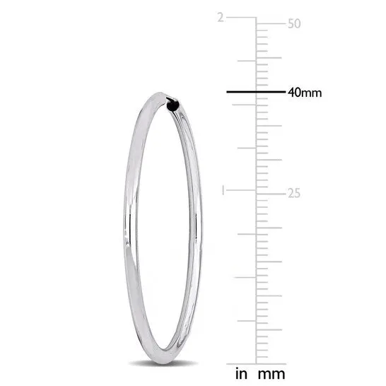Original Amour 40mm Hoop Earrings in 14K White Gold JMS always Earrings Original Amour 40mm Hoop Earrings in 14K White Gold JMS always Earrings