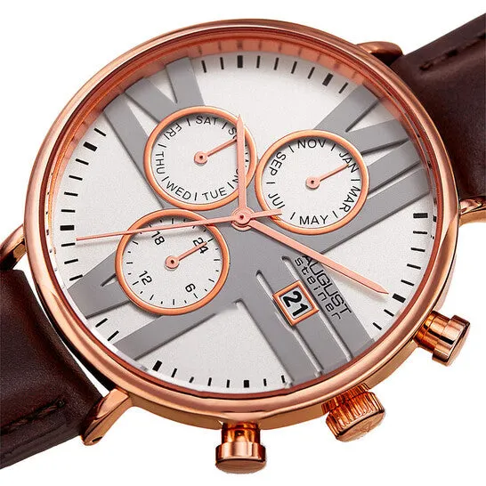 Original August Steiner Multifunction Silver Dial Ladies Watch AS8220BRRG JMS always Watches Original August Steiner Multifunction Silver Dial Ladies Watch AS8220BRRG JMS always Watches