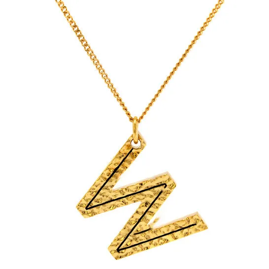 Original Burberry Alphabet W Charm Goldplated Necklace JMS always Necklaces Original Burberry Alphabet W Charm Goldplated Necklace JMS always Necklaces