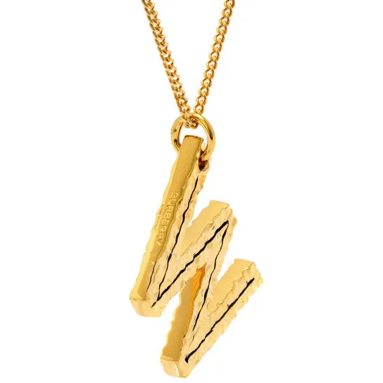 Original Burberry Alphabet W Charm Goldplated Necklace JMS always Necklaces Original Burberry Alphabet W Charm Goldplated Necklace JMS always Necklaces