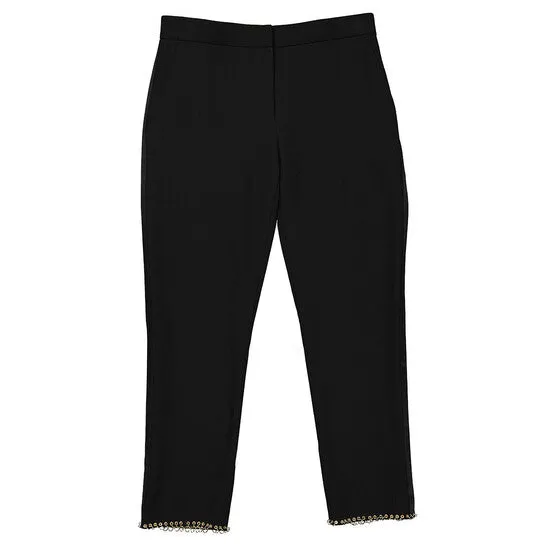 Original Burberry Ladies Black Hanover RingPierced Wool Tailored Trousers Brand Size 8 US Size 6 JMS always Rings Original Burberry Ladies Black Hanover RingPierced Wool Tailored Trousers Brand Size 8 US Size 6 JMS always Rings