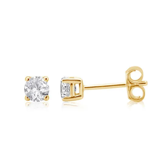 Original DiamondMuse 075 Carat TW Round White Diamond Womens Stud Earrings in Yellow over Sterling Silver IJ I2I3 JMS always Earrings Original DiamondMuse 075 Carat TW Round White Diamond Womens Stud Earrings in Yellow over Sterling Silver IJ I2I3 JMS always Earrings