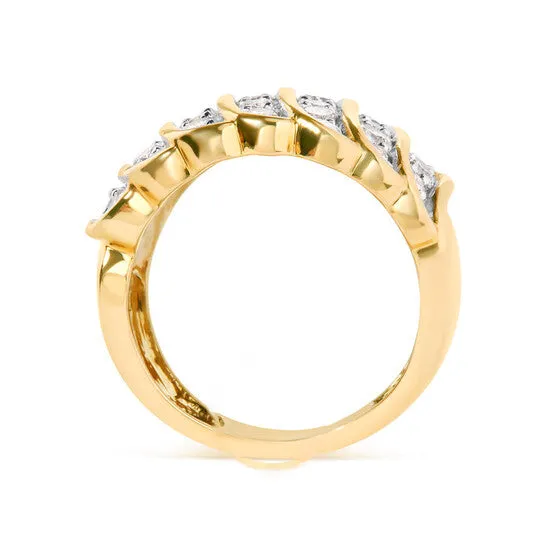 Original Haus of Brilliance 14K Yellow Gold Plated 925 Sterling Silver 200 Cttw Diamond Multi Row Band Ring JK Color I1I2 Clarity Ring Size 7 JMS always Rings Original Haus of Brilliance 14K Yellow Gold Plated 925 Sterling Silver 200 Cttw Diamond Multi Row Band Ring JK Color I1I2 Clarity Ring Size 7 JMS always Rings