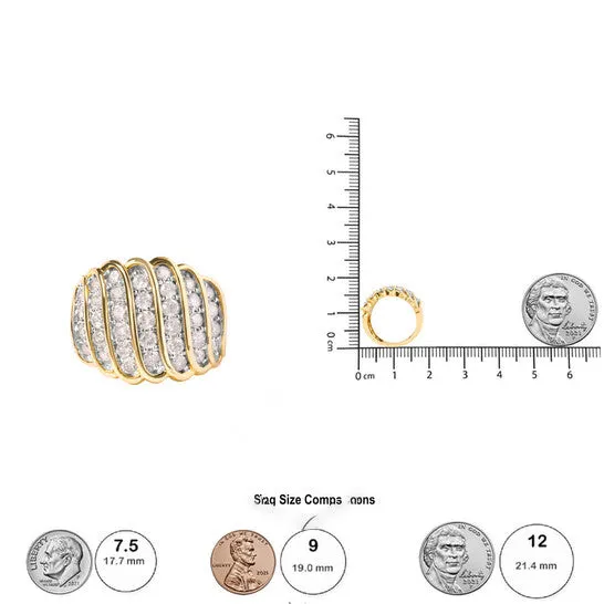 Original Haus of Brilliance 14K Yellow Gold Plated 925 Sterling Silver 200 Cttw Diamond Multi Row Band Ring JK Color I1I2 Clarity Ring Size 7 JMS always Rings Original Haus of Brilliance 14K Yellow Gold Plated 925 Sterling Silver 200 Cttw Diamond Multi Row Band Ring JK Color I1I2 Clarity Ring Size 7 JMS always Rings