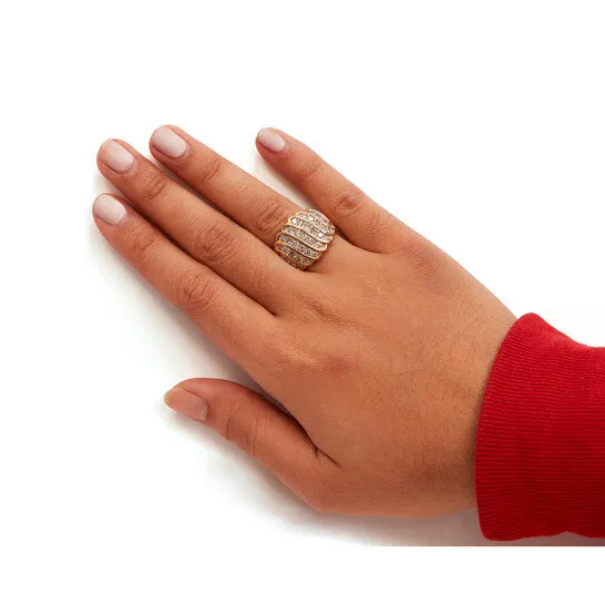 Original Haus of Brilliance 14K Yellow Gold Plated 925 Sterling Silver 200 Cttw Diamond Multi Row Band Ring JK Color I1I2 Clarity Ring Size 7 JMS always Rings Original Haus of Brilliance 14K Yellow Gold Plated 925 Sterling Silver 200 Cttw Diamond Multi Row Band Ring JK Color I1I2 Clarity Ring Size 7 JMS always Rings