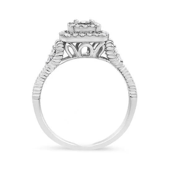 Original Haus of Brilliance 925 Sterling Silver 13 Cttw Miracle Set RoundCut Diamond Cocktail Ring HI Color I1I2 Clarity JMS always Rings Original Haus of Brilliance 925 Sterling Silver 13 Cttw Miracle Set RoundCut Diamond Cocktail Ring HI Color I1I2 Clarity JMS always Rings