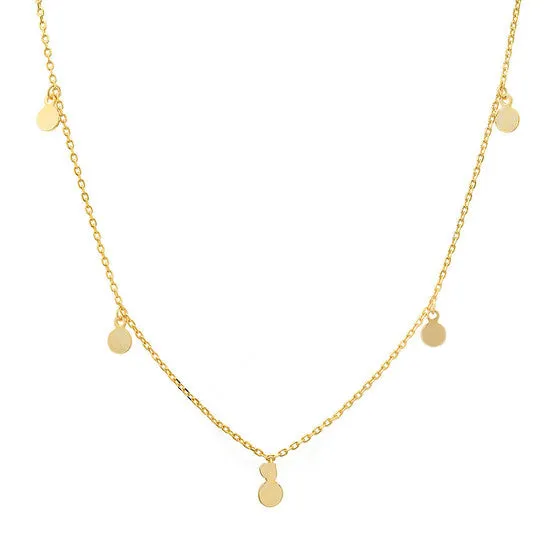 Original Kylie Harper 14k Gold Over Silver Dangling Disc Charm Choker Necklace JMS always Necklaces Original Kylie Harper 14k Gold Over Silver Dangling Disc Charm Choker Necklace JMS always Necklaces