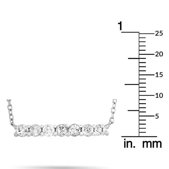 Original LB Exclusive 14K White Gold 025ct Diamond Bar Necklace JMS always Necklaces Original LB Exclusive 14K White Gold 025ct Diamond Bar Necklace JMS always Necklaces