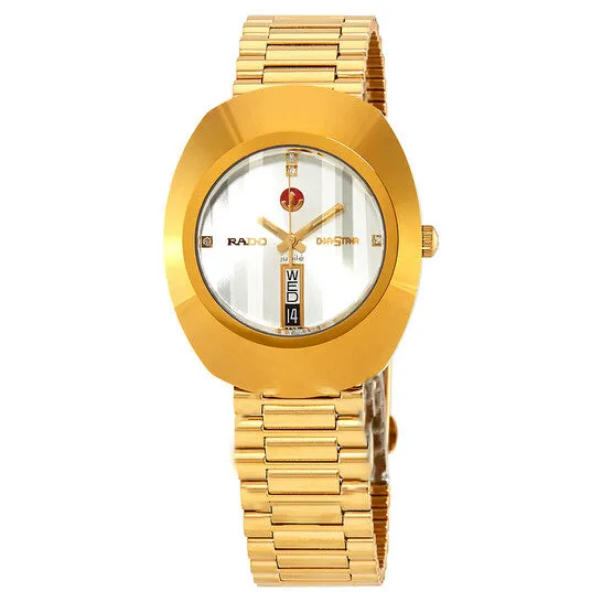 Original Rado Original Silver Diamond Dial Mens Yellow GoldTone L Watch R12413783 JMS always Rings Original Rado Original Silver Diamond Dial Mens Yellow GoldTone L Watch R12413783 JMS always Rings