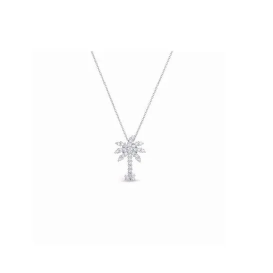 Original Roberto Coin 18K White Gold Tiny Treasures Diamond Large Palm Tree Pendant 001145AWCHX0 JMS always Necklaces Original Roberto Coin 18K White Gold Tiny Treasures Diamond Large Palm Tree Pendant 001145AWCHX0 JMS always Necklaces