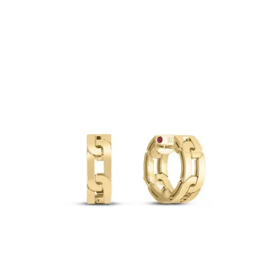 Original Roberto Coin 18K Yellow Gold Navarra Small Hoop Earrings 8883149Ayer0 JMS always Earrings Original Roberto Coin 18K Yellow Gold Navarra Small Hoop Earrings 8883149Ayer0 JMS always Earrings