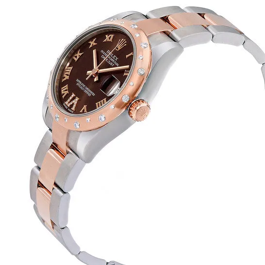 Original Rolex Datejust 31 Chocolate Dial Steel and 18K Everose Gold Diamond Ladies Watch 178341 JMS always PreStyled Sets Original Rolex Datejust 31 Chocolate Dial Steel and 18K Everose Gold Diamond Ladies Watch 178341 JMS always PreStyled Sets
